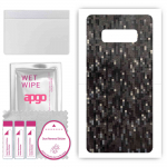 apgo Protective Skin Sticker for the back compatible with Samsung Galaxy Note 8, Wrap Film, Foil, Vinyl - Pattern Carbon Black Pixel
