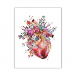 Moderni dekoracija drobės tapyba Anatomija Medicininė Gėlės Organai &Scaron;irdis Plaučiai Plakatas ir Spaudiniai Sienų paveikslai gydytojo kabinetui 30x40cm No Framed