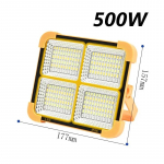 Įkraunamas 2000 vatų saulės &scaron;viesos prožektorius lauko ne&scaron;iojamas LED reflektorius prožektorius įkraunamas projektorius prožektorių saulės lempa 500w-4 cells