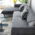 Vienspalvis neslystantis sofos užvalkalas Storas mink&scaron;tas sofos rank&scaron;luostis, skirtas svetainės baldams dekoruoti sofos užvalkalai sofos užvalkalai 90x210cm tamsiai pilka spalva