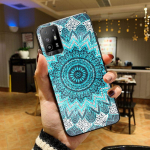 mėlyno aukso Mandala gėlių svajonių gaudyklė funda Telefono dangtelis skirtas OPPO A74 A94 A3S A5S A9 A12 A15S A52 A53S A72 A73 2020 A91 5G dėklai OPPO A3S