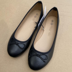 Eleganti&scaron;kos &bdquo;Bowknot Ballerina&ldquo; moteri&scaron;kos plok&scaron;čios apvalios pir&scaron;tinės, patogios, prislystančios, moteri&scaron;kos batai, odiniai vienviečiai batai