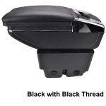 Skirta Ford Fiesta 2009-2017 Centrinės konsolės saugojimo dėžė Porankis Rankų atrama Pasukamas 2010 2011 2012 2013 2014 2015 2016 m. juoda