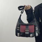 Vintažinė auk&scaron;tos kokybės PU odos rankinė per petį / crossbody moteri&scaron;ka didelės talpos kurjerių rankinė prabangaus dizaino kelioninė rankinė bolsa juoda