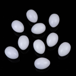 10 vnt. balto kieto plastiko kieto balandžių kiau&scaron;inių manekeno netikrų kiau&scaron;inių perėjimo reikmenys 2.5cm x 3.5cm