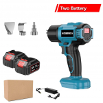 50&ndash;550 ℃ temperatūros reguliavimas Belaidis ne&scaron;iojamasis &scaron;ilumos pistoletas LED temperatūros ekranas Kar&scaron;to oro pistoletas Buitinis elektrinis įrankis Mėlyna