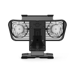 I&scaron;orinis LED ventiliatoriaus au&scaron;intuvas Laikiklis Laikiklis Steam Deck/Switch/Switch OLED Atsarginės dalys Priedai Package:11*18*4.5cm juoda