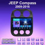 2 DIN Android automobilinis radijas, skirtas JEEP Compass 2009-2016 Multimedijos grotuvo galvos blokas Stereo GPS navigacija WIFI 1+16GB 1+16GB