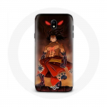 Dėklas - Maniacase - Samsung Galaxy J7 2017 - Luffy Gear 5 One Piece Manga - Silikoninis - Mink&scaron;tas juoda