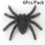 6 vnt. / Pakuotė - Creepy Haunted 7 * 7 cm Spider Helovinas