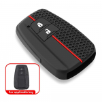 2/3/4 mygtukų silikoninis automobilio rakto dėklas, dangtelis, pakabukas laikiklis Toyota Prius Camry Corolla Avalon CHR RAV4 Land Cruiser Prado raktų pakabukas juoda