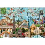 Puzzle 5000 pi&egrave;ces Carte Postale des Monuments, Adultes et enfants d&egrave;s 14 ans, Villes et monument, 17118, Ravensburger įvairiaspalvis