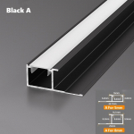 Sienos plok&scaron;tės kampinis LED aliuminio profilis 5/8mm įleidžiamas gipso kartono plytelių užbaigimo kra&scaron;to juostelė namų dekoras linijinis ap&scaron;vietimas 0.5M For 5mm board