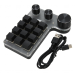 12 klavi&scaron;ų Mechaninė klaviatūra Bluetooth USB jungtis Mini ne&scaron;iojama programuojama makro klaviatūra su