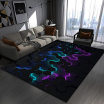 Voe3D Cross-Border dekoratyvinis grindų kilimėlis: Miegamojo, žaidimų kambario ir svetainės kilimas 120x160cm Crystal Velvet