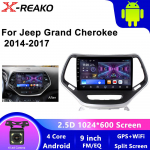 Android 13 Jeep Grand Cherokee 2014-2017 GPS navigacija multimedija Carplay Stereo pagrindinis įrenginys Audio No 2din 4 core 2GB+32GB carplay
