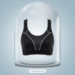 Moteri&scaron;ka didelio poveikio sportinė liemenėlė - smūgiams atspari bėgimo liemenė didesniems dydžiams, mažinanti didelę krūtinę, profesionalus fitneso palaikymas 38/85B mėlyna