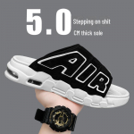 Vyri&scaron;ki vasariniai oru amortizuoti kasdieniai sandalai storais padais : 6 Spalvos Size 47 juoda/balta