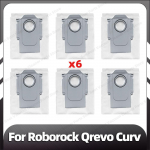 Suderinamas su Roborock Qrevo Curv keičiamo HEPA filtro &scaron;luostės dulkių mai&scaron;eliais, atsarginių dalių priedais