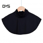 Apsauginė nuo saulės skara kaklo apsauga Mink&scaron;tas lygus blizgus audinys Plonas skara Daugiakryptis apsauga nuo UV spindulių netikra apykaklė juoda