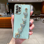 A 53 33 23 73 52 32 Prabangus Padengimas Meilės &Scaron;irdies Apyrankės Grandinėlės Dėklas Samsung Galaxy A53 A33 A13 A23 A73 A52 S 4G 5G Apyrankės Dangtelis A13 4G