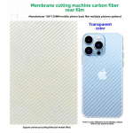 3 sluoksnių 8 colių anglies pluo&scaron;to a&scaron;menų lazerinės plėvelės pjovimo ma&scaron;ina, skirta universaliam telefono filmui su krokodilo odos ra&scaron;tu. 180*120mm Universal Laser Film Head