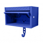 Automobilio garažo raktų laikiklis su atidaromomis durelėmis, lipnus, montuojamas ant sienos organizatorius, dviejų paskirčių dekoratyvinis kabliukas namams, biurui oranžinė