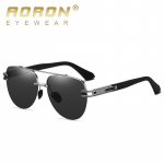 AORON Fashion Design metalinio rėmelio poliarizuoti akiniai nuo saulės UV400 nuo akinimo vairavimo, žvejybos dviračių sportiniai akiniai juoda
