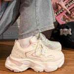 Huili 2024 žiemos nauji moteri&scaron;ki batai Ankola raudoni tėčio batai su platforma ir paauk&scaron;tintu padu, &scaron;alčiui atsparūs ir &scaron;ilti medvilniniai batai storu padu 35