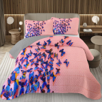 Drugelių pledas Viengulis/Karalienės/Karaliaus dydžio Akvarelinis Botaninis Gėlių Pledas Fantazijos Stiliaus Lovos Patalynės Komplektas Dvi&scaron;alis Dygsniuotas Pledas EU Single 135x200cm
