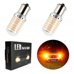 Aokyoung S25 LED Posūkio signalas S25 LED, Vienas gintarinis, Oranžinis, Apsauga nuo didelio blyksėjimo, Integruotas black