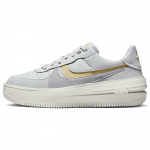 Nike Air Force 1 PLT.AF.ORM Photon Dust Moteri&scaron;ki sportbačiai Mėlyna komanda-Auksinė burė DJ9946-002 40.5