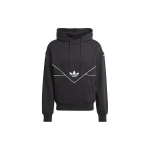 Adidas Originals Trefoil logotipas siuvinėtas su rai&scaron;teliu gobtuvas Vyri&scaron;kas gobtuvas Juodas HR5335 S