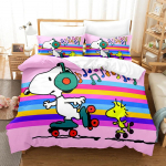 Snoopy mielas spaudinys patalynės komplektai antklodė lovos uždangalas užvalkalas pagalvės užvalkalas 2-3 dalių komplektai vaikams suaugusiems namų dekoras US Twin173x218cm