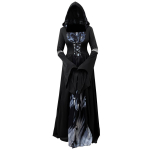 2025 M. Ragana su gobtuvu Skeletas Ragana Helovino Kostiumas Cosplay & Scenos Pasirodymams L black