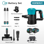 YOFIDRA 1800W variklis be &scaron;epetėlių dulkių siurblys 30KPa 1.5L ne&scaron;iojamas galingas siurbimas buitiniai valymo įrankiai Makita 18V akumuliatoriaus jungčiai 2xBattety-EU Plug