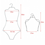 Maillot de bain pakaba metalinė viela kūno formos bikini pakaba sulankstoma apatinio trikotažo laikymo pakaba drabužių spintai ekspozicijai sidabras