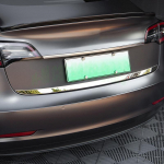 Auto Accessory Rear Tail Trunk Door Lid Car Stainless steel tail trim For Tesla Model Y - Tail Gate tail trim 2PCS / A