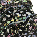 1 metras Retro Juodos Spalvos Bohemi&scaron;ko Stiliaus Gėlėtas Aksominis Audinys Brokatiniai Žakardiniai Audiniai Pasidaryk Pats Siuvimui Suknelė Cheongsam 1meter juoda