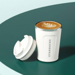 Starbucks Classic perlų baltumo termokubilas