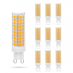 10 vnt. G9 LED lemputė 10W &Scaron;viestuvams AC 100V-265V 124 LED SMD2835 Be mirgėjimo Keraminė Svetainės Ap&scaron;vietimo Lempa 10PCS WARM WHITE