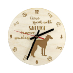 Saluki, Persian Greyhound, Arabian hound, Gazelle hound - clock with dog, wooden clock with engraving, personalised clock by Art-Dog