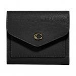 Coach Wyn 11 Madinga vientisos spalvos laisvalaikio odinė vokelio formos piniginė-delninukė Moteri&scaron;ka delninukė Juoda C2328-LIBLK Basic Set (Bag+Dust Bag)