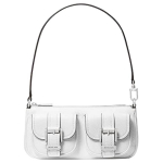 Michael Kors MK Zoe Auksinės detalės Užsegimas užtrauktuku Lygi oda Peties rankinė Moteri&scaron;ka peties rankinė Grynasis baltas 32S5SZCU1L-OPTICWHITE Basic Set (Bag)