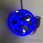 VW VOLKSWAGEN Naujas 11cm LED Automobilio Priekinis Galinis Emblema Ženklelis Lipdukas VW Polo Golf Jetta Beetle CC Tiguan Touran Passat MK7 MK5 sidabras