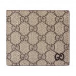 Gucci logotipas GG detalė Keraminio efekto drobės piniginė Vyri&scaron;ka piniginė Smėlio spalvos Tamsiai ruda 768244-FACQC-9773 Basic Set (Bag+Dust Bag)
