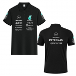 Red Bull F1 lenktynininko kostiumas Hamiltonas George'as Russellis Komandos uniforma Grynos medvilnės polo mar&scaron;kinėliai S juoda