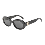 Celine Asmeninio dizaino ovalūs akiniai nuo saulės Unisex akiniai nuo saulės Juodi 4S194CPLB38LX Brown Eyeglass Pouch