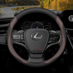 Odinis automobilio vairo užvalkalas Lexus UX250h ES350 IX 600 CT200h ES IS RX NX 300h 400H IX570 RX400h IS460 IS400 RX450h juoda ruda spalva
