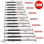 2 vnt. 300-600 mm 300 N Universalus pakėlimo atraminis dujinis amortizatorius Dujinė spyruoklinė atrama Bagažinė Dangtis Automobilis Kemperiai Durys Langai Galinis dangtis Valtis Autobusas 600MM gray